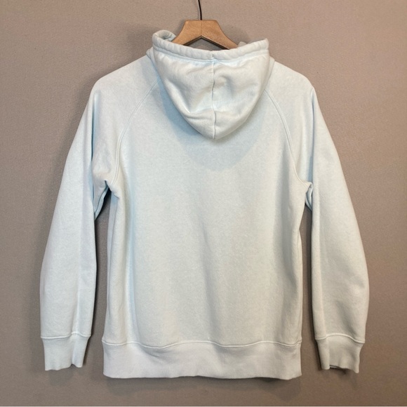 THE NORTH FACE WOMENS HOODIE, SZ-MED, BABY BLUE, EMBLEM AND POCKET ON FRONT - Picture 2 of 9